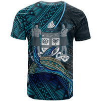 Fiji T Shirt Nadi Seal Fiji With Blue Whale - Polynesian Pride