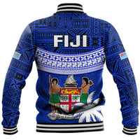 Fiji Coat Of Arms Baseball Jacket Polynesian Tapa Palm Tree LT9 - Polynesian Pride