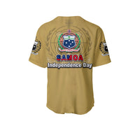 Samoa Independence Day Tribal Tattoo Coat Of Arms Baseball Jersey No.2 LT6 - Polynesian Pride