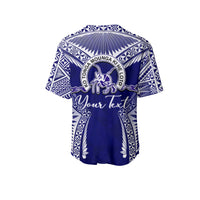 (Custom Personalised) Tupou College Baseball Jersey Blue Style LT6 - Polynesian Pride