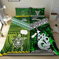 New Zealand And Cook Islands Bedding Set Together - Green LT8 - Polynesian Pride