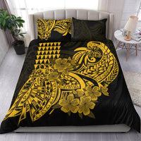 Hawaii Kakau Bedding Set Polynesian Floral Tribal Gold Version LT9 Gold - Polynesian Pride