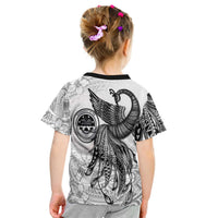 Federated States of Micronesia T Shirt Polynesian Phoenix Bird, Fairytales Bird Black - Polynesian Pride