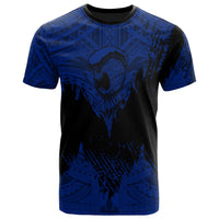 Hawaii Polynesian Warrior Ikaika T Shirt Benjamin Style Blue - Polynesian Pride
