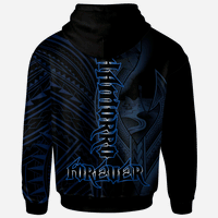 Guam Zip Hoodie Chamorro Forever Blue Color - Polynesian Pride