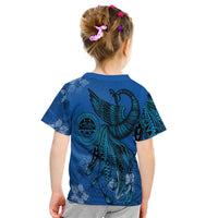 Federated States of Micronesia T Shirt Polynesian Phoenix Bird, Fairytales Bird Blue - Polynesian Pride