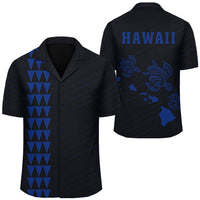 Kakau Polynesian Three Turtles Map Hawaii Shirt - Blue Unisex Blue - Polynesian Pride