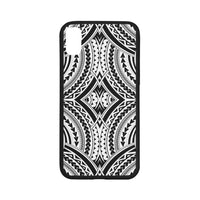 Polynesian 12 Rubber Phone Case One Size iPhone X Black - White - Polynesian Pride