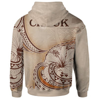 Chuuk State Hoodie Hibiscus Flowers Vintage Style - Polynesian Pride