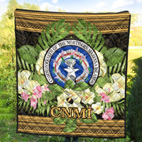 Northern Mariana Islands Premium Quilt - Polynesian Gold Patterns Collection - Polynesian Pride