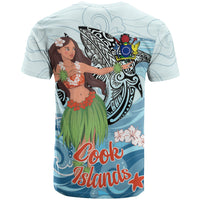Cook Islands T Shirt Polynesian Girls With Shark - Polynesian Pride