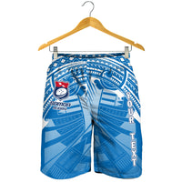 (Custom Personalised) Samoa Rugby Toa Samoa Blue Style Men Short - LT2 - Polynesian Pride