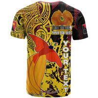 Papua New Guinea T Shirt Custom PNG Independence Day With Raggiana Bird of Paradise Polynesian Grunge Style T Shirt - Polynesian Pride