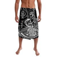 Custom Hawaii Ikaika Warrior Lavalava LT2 Lavalava BLACK - Polynesian Pride