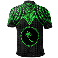 Chuuk Polo Shirt Polynesian Armor Style Green - Polynesian Pride