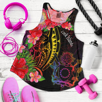Cook Islands Women's Racerback Tank - Tropical Hippie Style - Polynesian Pride