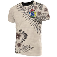 Cook islands T Shirt The Beige Hibiscus No Unisex Black - Polynesian Pride