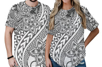 Traditional Polynesian Tribal Tattoo Retro Couple T Shirt Grey LT9 - Polynesian Pride