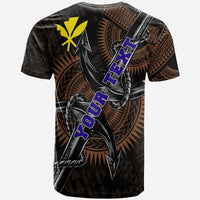 Hawaii Kanaka Maoli Custom T Shirt Black Anchor Circle Pattern - Polynesian Pride