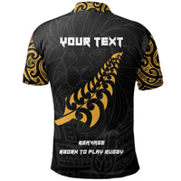 New Zealand Maori Lion Rugby Polo Shirt Customized Unisex Black - Polynesian Pride