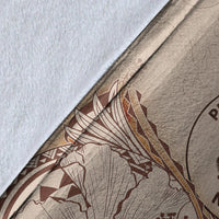 Niue Premium Blanket - Hibiscus Flowers Vintage Style - Polynesian Pride