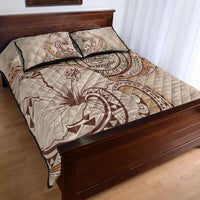 Palau Quilt Bed Set - Hibiscus Flowers Vintage Style - Polynesian Pride