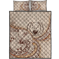 Pohnpei Quilt Bed Set - Hibiscus Flowers Vintage Style - Polynesian Pride
