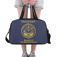 Marshall Islands Passport Fitness Handbag Marshall Islands One Size Blue - Polynesian Pride