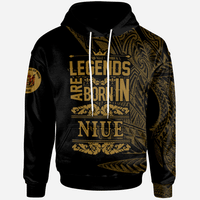 Niue Hoodie Legends Are Born In Gold Color Gold - Polynesian Pride