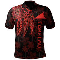 Tokelau Polynesian Polo Polynesian Wings (Red) Unisex Red - Polynesian Pride