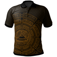 American Samoa Polo Shirt Polynesian Circle (Golden) Unisex Golden - Polynesian Pride