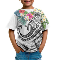 FSM Polynesian T Shirt Summer Plumeria (White) - Polynesian Pride