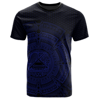 American Samoa Polynesian T Shirt Polynesian Circle (Blue) Unisex Blue - Polynesian Pride
