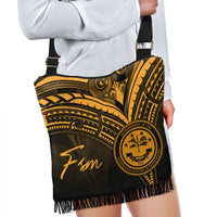 Federated States of Micronesia Boho Handbag - Gold Color Cross Style - Polynesian Pride