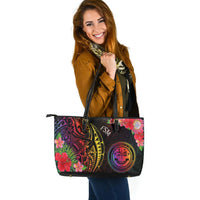 Federated States of Micronesia Leather Tote - Tropical Hippie Style - Polynesian Pride
