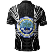 Federated States of Micronesia Polo Shirt Blood Runs Through My Veins Style Black - Polynesian Pride