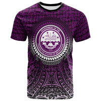 Federated States of Micronesia Pattern T Shirt Circle Pattern Purple Unisex Purple - Polynesian Pride