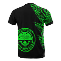 Federated States of Micronesia Custom T Shirt Micronesian Pattern Green Style - Polynesian Pride