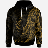 Niue Hoodie Polynesian Pattern Style Gold Color Unisex Gold - Polynesian Pride