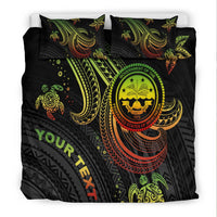 Federated States of Micronesia Custom Personalised Bedding Set - Reggae Turtle - Polynesian Pride