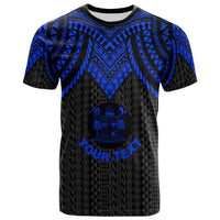 Fiji Custom T Shirt Polynesian Armor Style Blue Unisex Blue - Polynesian Pride