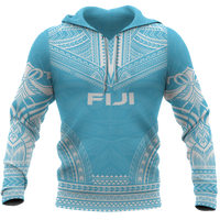 Fiji Polynesian Chief Hoodie Unisex Blue - Polynesian Pride