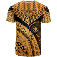 Chuuk T Shirt Gold Polynesian Necklace and Lauhala - Polynesian Pride