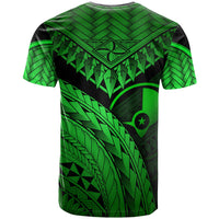 Yap Custom T Shirt Green Polynesian Necklace and Lauhala - Polynesian Pride