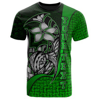 Cook Islands Polynesian Custom T Shirt Green Turtle with Hook Unisex GREEN - Polynesian Pride