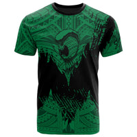 Hawaii Polynesian Warrior Ikaika T Shirt Benjamin Style Green - Polynesian Pride