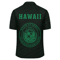 Kakau Polynesian Coat Of Arms Hawaii Shirt - Green - Polynesian Pride