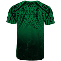 Hawaii Polynesian Kanaka Map Eruption T Shirt Roman Style Green - Polynesian Pride