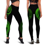 Polynesian Leggings - Polynesian Tattoo Green Version - Polynesian Pride