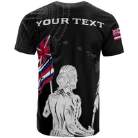 Personalized Hawaii Map Polynesian Warrior Ikaika Unisex T Shirt William Style Grey - Polynesian Pride